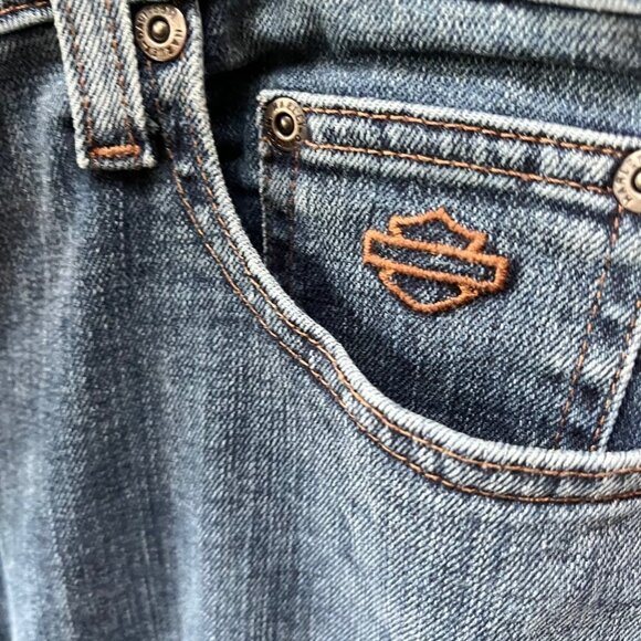 Harley-Davidson Women's Straight Leg Jeans- Size 12P - Picture 2 of 8